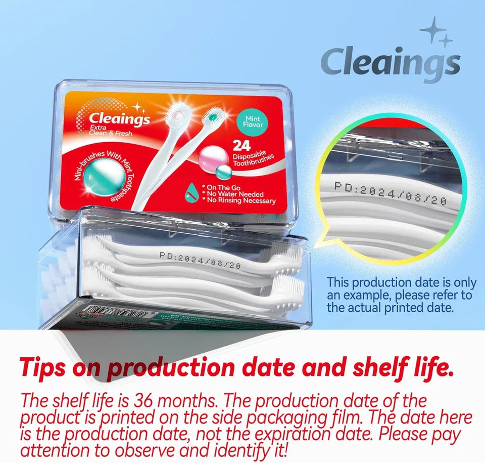 Mini Brushes-Disposable Toothbrushes with Toothpaste and Pick for Work or Trav
