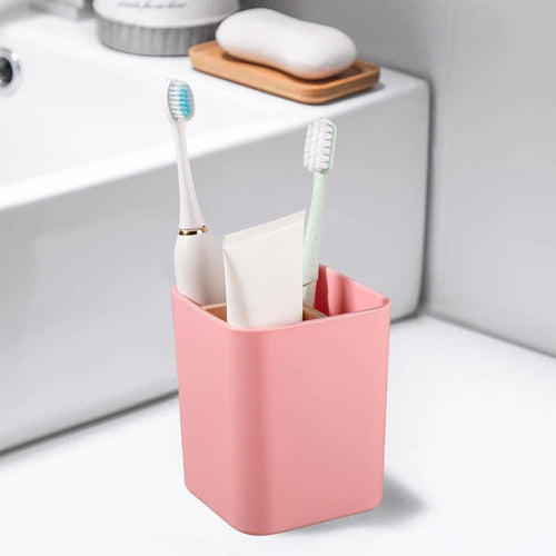 Bamboo Toothbrush Holder for Bathrooms, 3 Slots Toothbrush and Toothpaste Holder