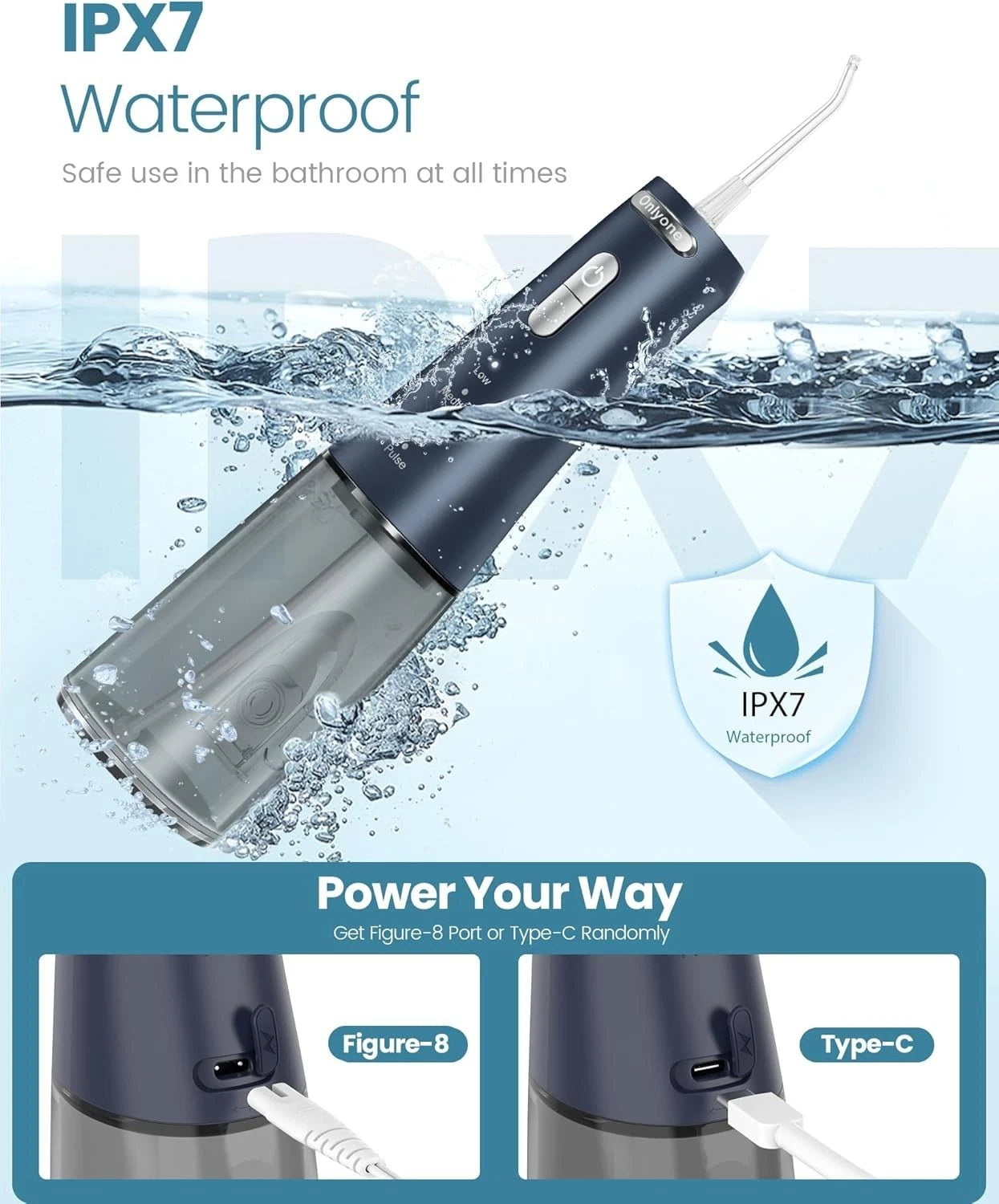 💯NEW💯 Onlyone Water Dental Flosser 300ML Portable Oral Irrigator for Teeth